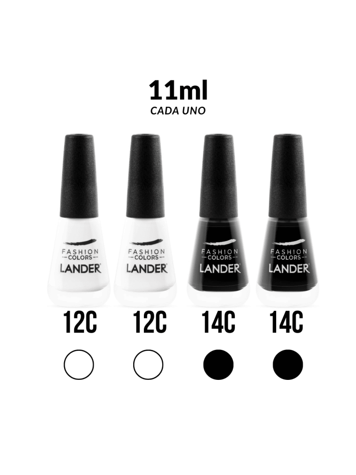 Kit Negros/Blancos (2 Unid 12C + 2 Unid)